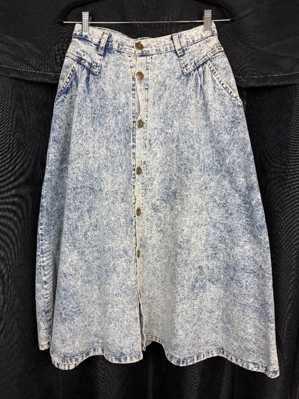 Vintage Cherokee Acid Washed Denim Skirt Size 10
